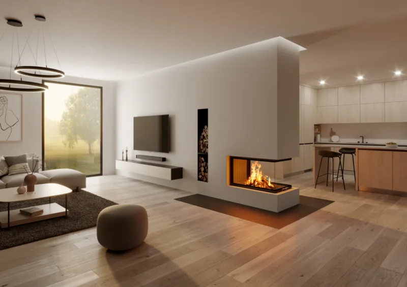 Spartherm Arte U 90h - Panorama Kamin 3-seitig